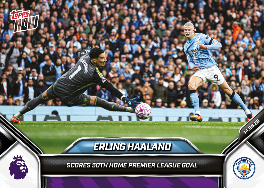 Erling Haaland 2025-26 Premier League Topps NOW card 20