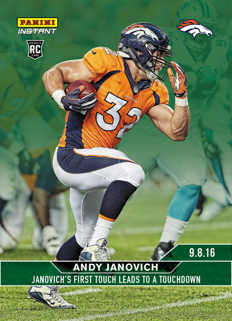 Andy Janovich 2016 Panini Instant Football rookie card 6